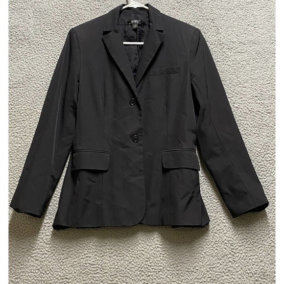 BCBG MAXAZRIA Blazer Womens 6 Black 3/4 Sleeve Button Up Jacket - Picture 1 of 10